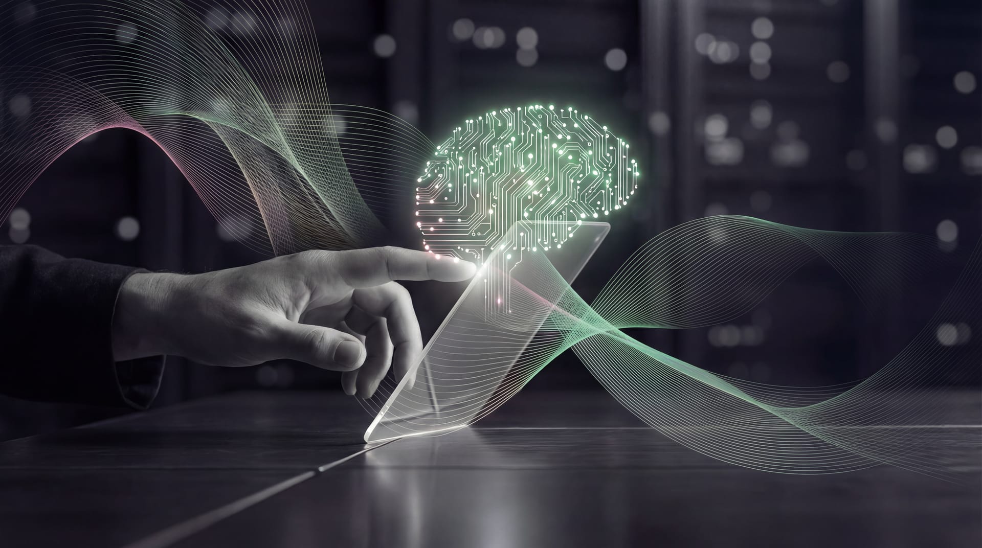 Professionelle Arbeitsatmosphäre - Hände auf Laptop-Tastatur in modernem Büro